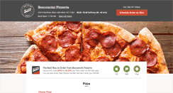 Desktop Screenshot of bocconcinipizza.com