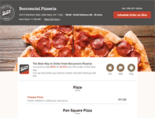 Tablet Screenshot of bocconcinipizza.com